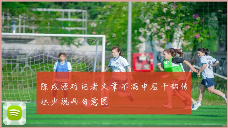 陈戌源对记者文章不满中层干部传达少说两句意图